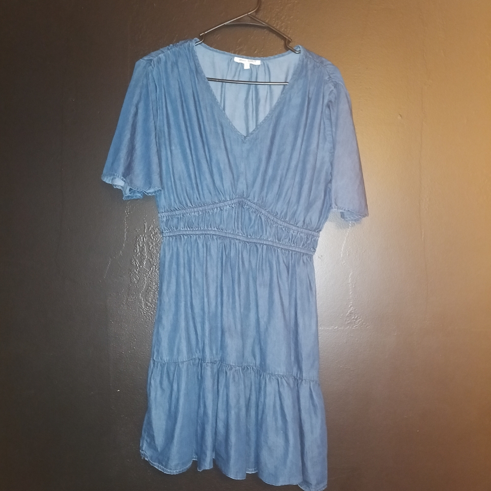 Simplee Apparel soft denim v-neck romper